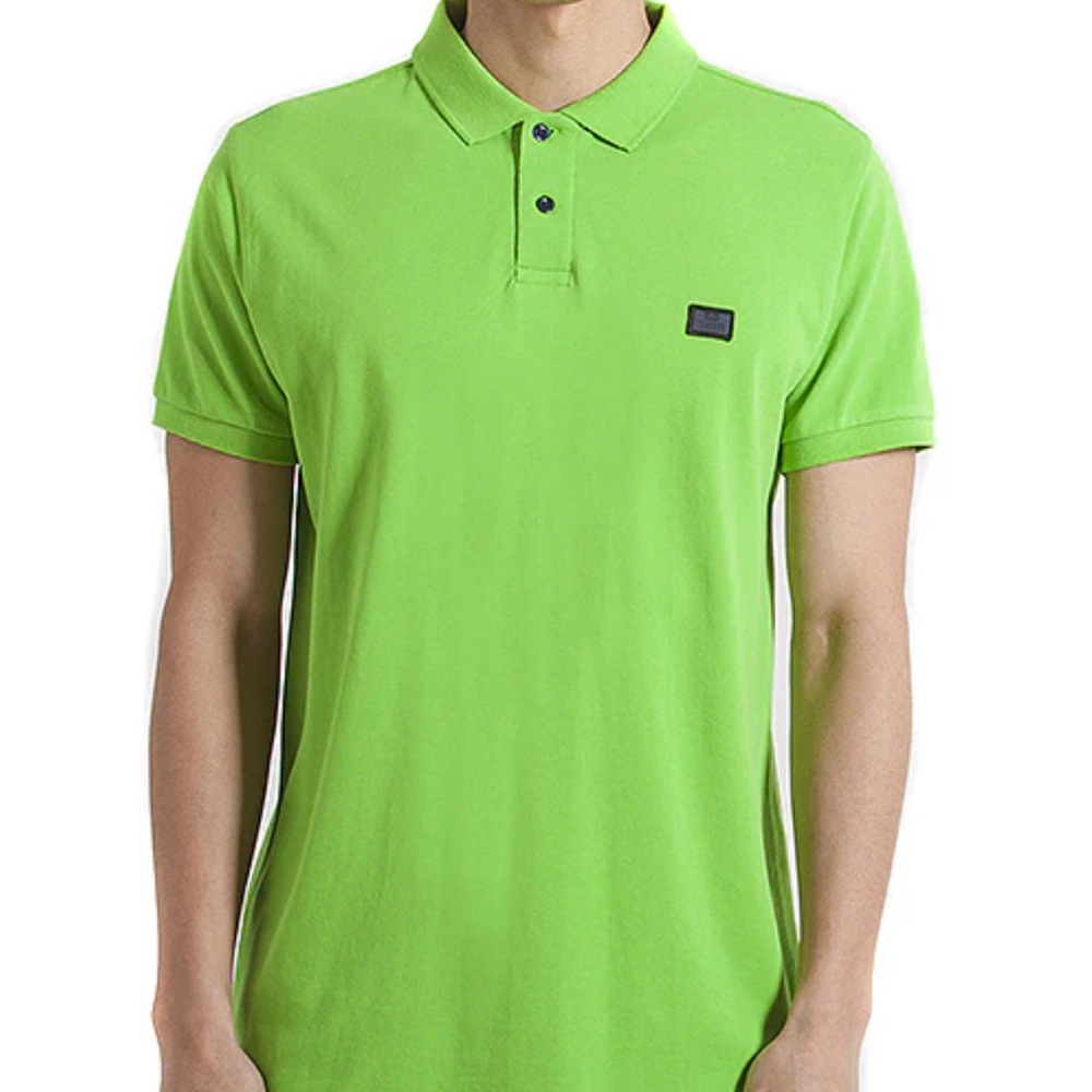 Weekend Offender Gose Polo Short Sleeve Cotton in Limetta Green Men’s Size Large